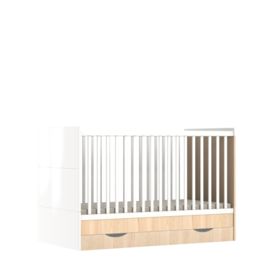 Alda Classic Átalakítható 140-es babaágy ágyneműtartóval és rágásvédővel (korábbi gyártás)