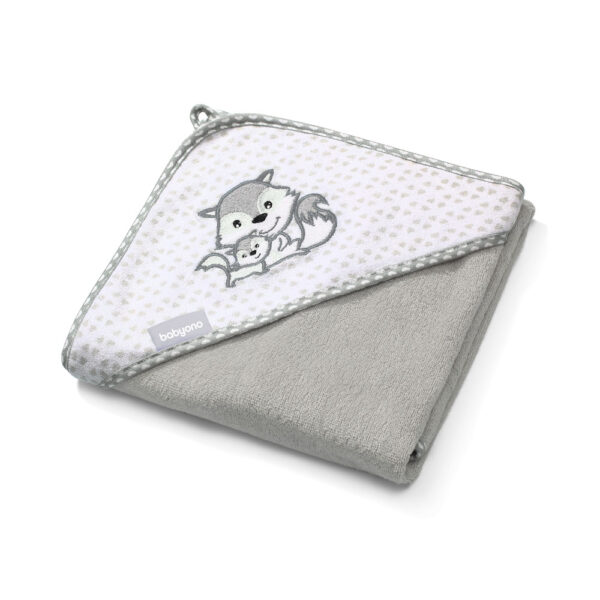 BabyOno fürdőlepedő kapucnis 76x76cm bambusz Róka