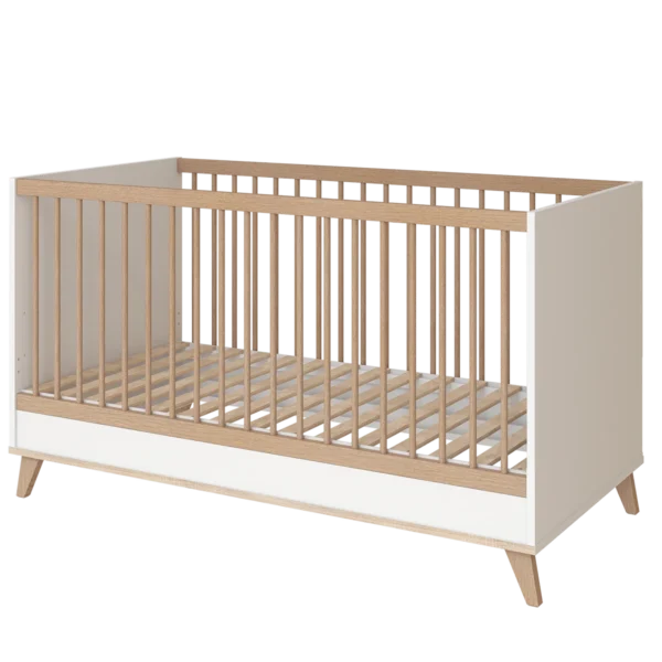 FLIP White & Oak átalakítható 140-es babaágy